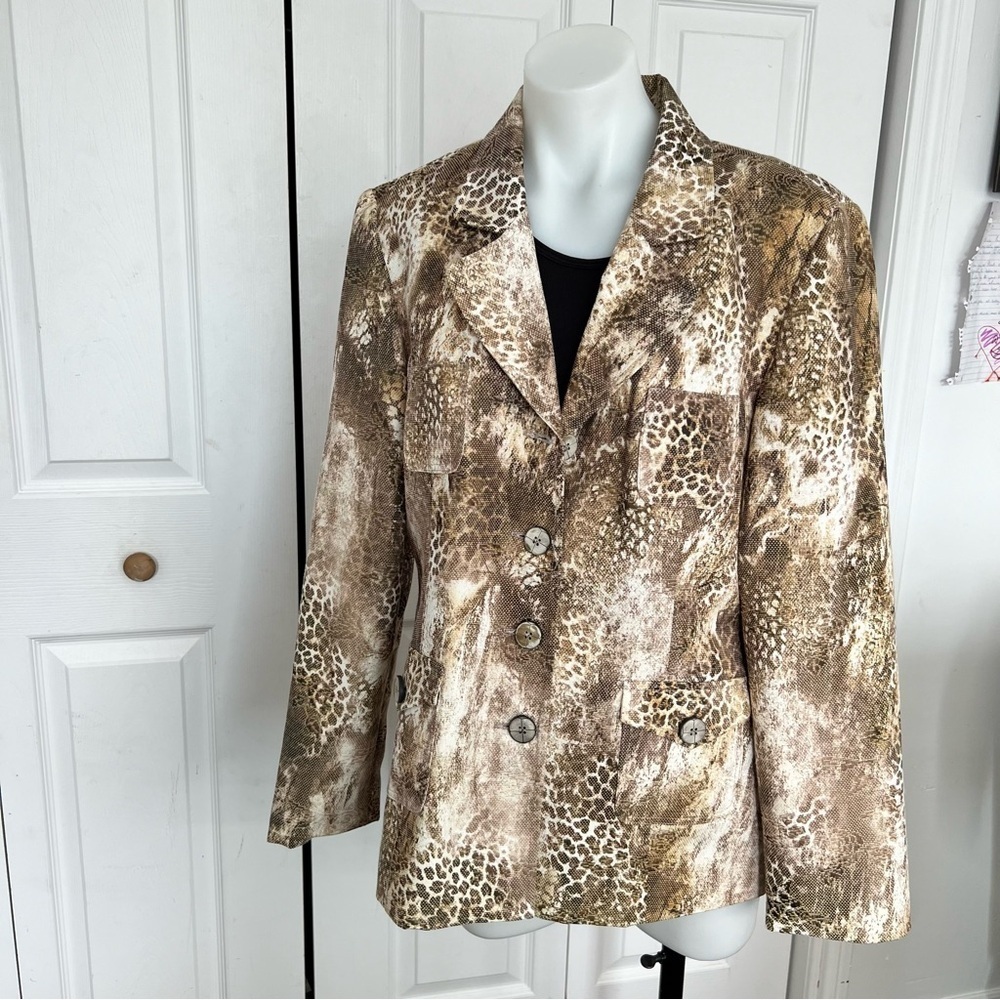 Joseph Ribhoff Snake Print Jacket Size 14 - Picture 14 of 15